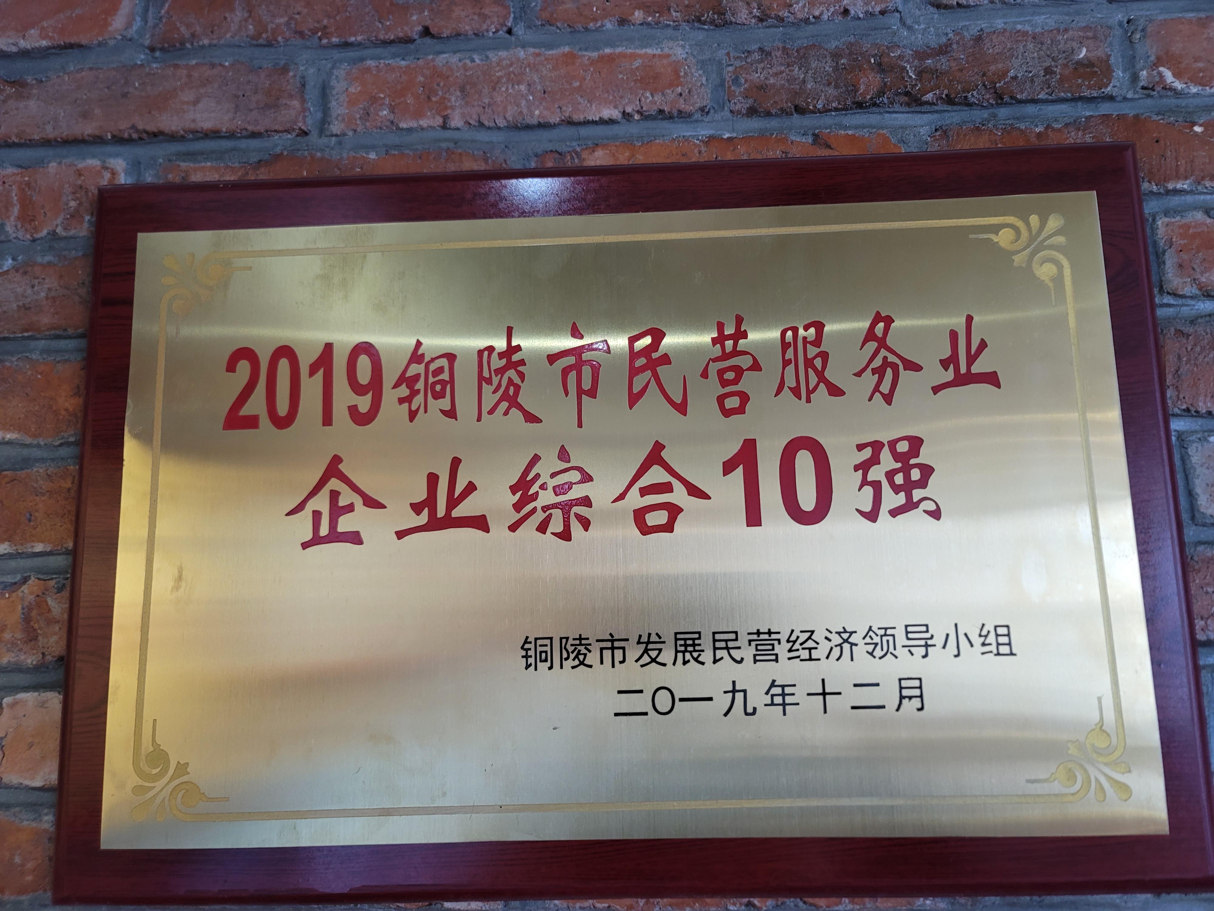 2019年民企企业综合服务十强